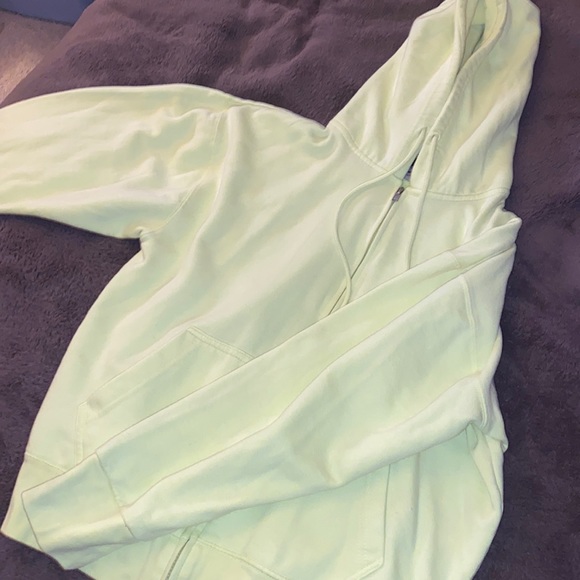 Medium Bright neon yellow zip up jacket. - Picture 2 of 3